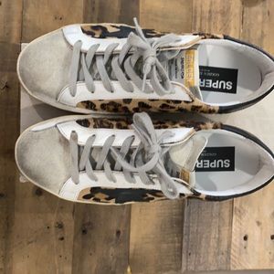 NIB Golden Goose Suede Toe Leopard 38